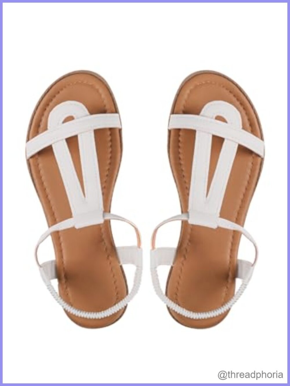 Women's T-Strap Slingback Sandals Arch Support Slide Slip-On